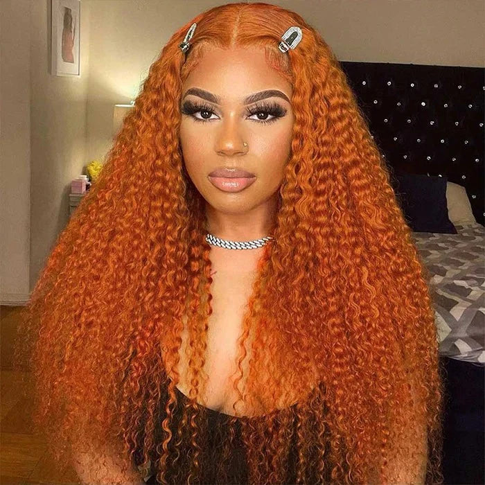 30in Ginger Deepwave Wig 13x4 180%